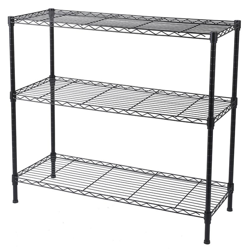 Rebrilliant 3Tier Heavy Duty Adjustable Shelving Unit Black & Reviews